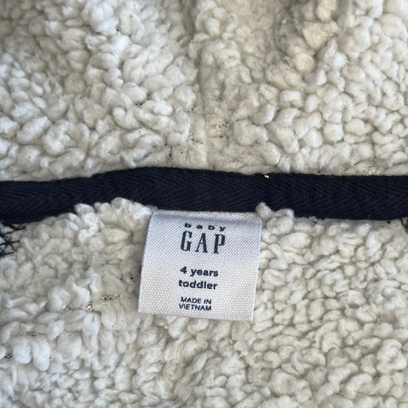 GAP Blue Sweater/Hoodie/Jacket with Colorful Stripes - Picture 3 of 4